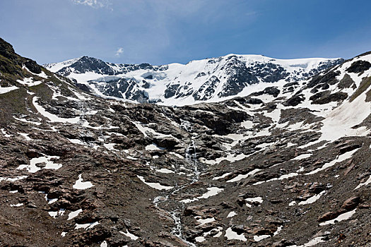 冰河,风景,匹兹河谷,提洛尔