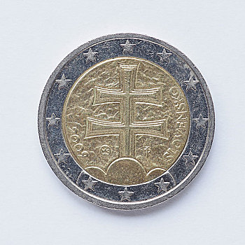 斯洛伐克,2欧元,硬币