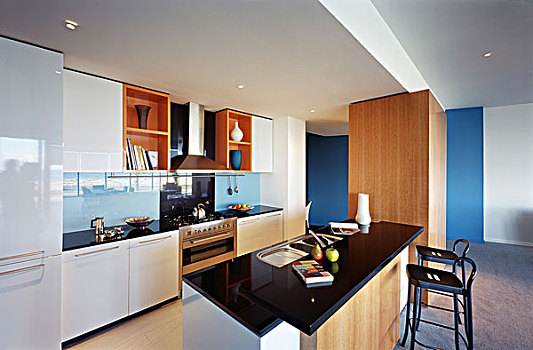 开放式格局,厨房,英雄,公寓,墨尔本,建筑师,防护挡板,2002年