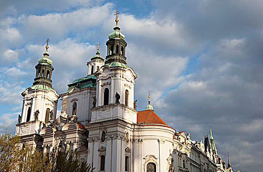 教堂,圣诞老人,老城广场,布拉格,捷克共和国,欧洲