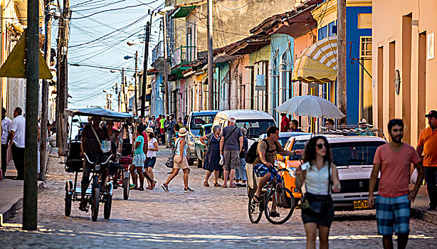 街头生活,许多,旅游,特立尼达,古巴