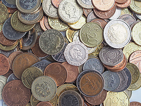 欧元,磅,硬币
