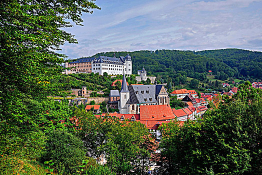 城堡,圣徒,马提尼酒,教堂,哈尔茨山,萨克森安哈尔特,德国