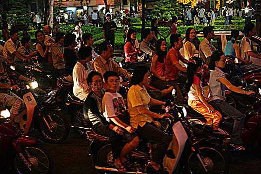 摩托车,交通,胡志明市,越南