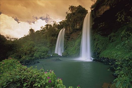 两个,姐妹,瀑布,伊瓜苏瀑布,国家公园,巴西