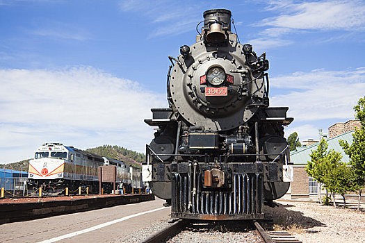 历史,蒸汽机车,大峡谷,铁路,亚利桑那,美国