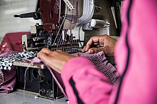 女裁缝,工作,工业,缝纫机,工厂,开普敦,南非