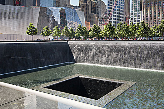 911事件,纪念,南,水池,世界,交易,中心,场所,曼哈顿的市中心,纽约,美国