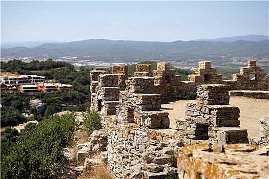 城堡,遗址,西班牙