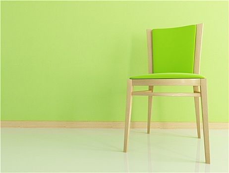 绿色,木椅