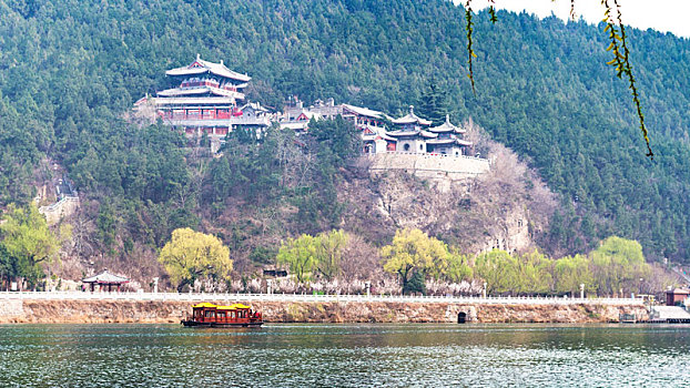 风景,纪念,东方,山,龙门,石窟