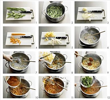 制作,西红柿,蔬菜汤