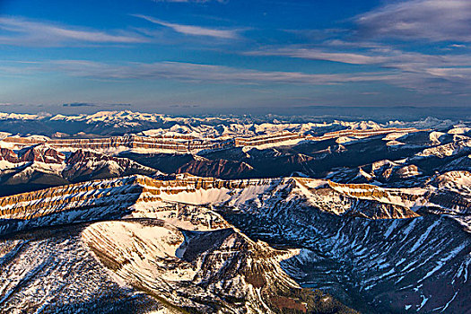 俯视,落基山脉,荒野,蒙大拿,美国