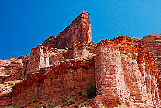 仰视,岩石构造,科罗拉多,美国