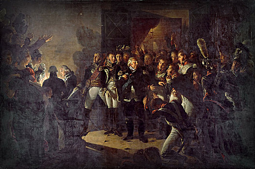 路易十八,左边,夜晚,艺术家,格罗