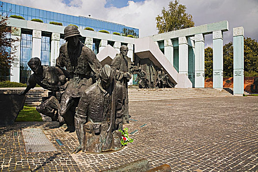 雕塑,纪念建筑,纪念,波兰,英雄,八月,华沙