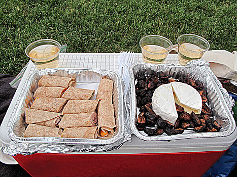野餐,枣,奶酪,葡萄酒