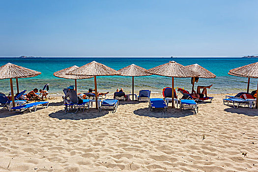 海滩,纳克索斯岛,希腊