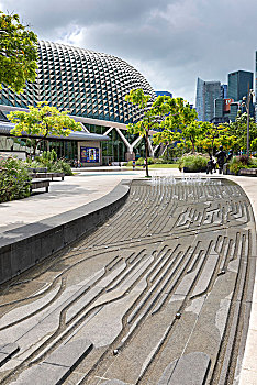 新加坡,滨海休闲区,圆顶,建筑,入口,高层建筑,风景,特写