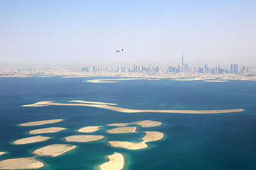 迪拜,世界,岛屿,哈利法,俯视,航拍