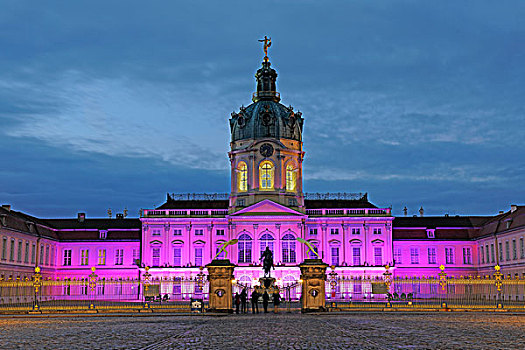 门口,城堡,夏洛滕堡宫,宫殿,节日,2009年,柏林,德国,欧洲