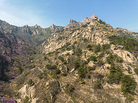 山东省青岛大珠山景区航拍图片