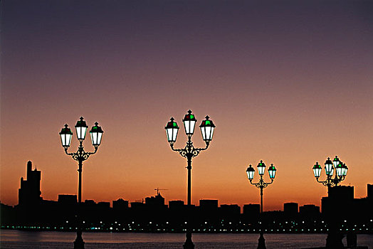 阿联酋,阿布扎比,城市,阿拉伯,路灯,大幅,尺寸