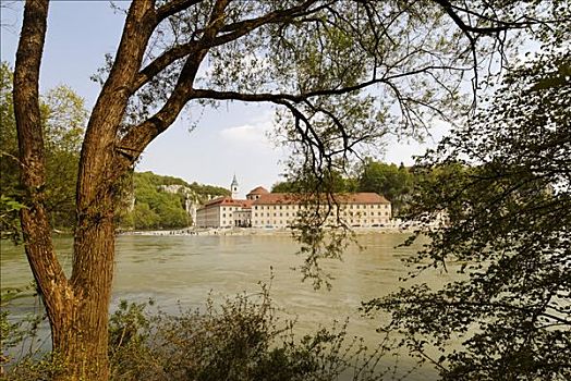 多瑙河,下巴伐利亚,德国,正面,侏罗山