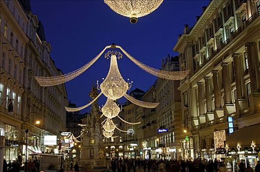 购物,区域,圣诞时节,维也纳,奥地利