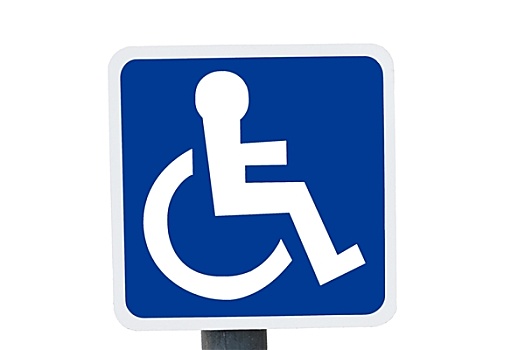 蓝色,轮椅,标识