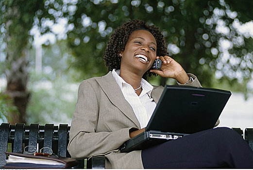女人,工作,笔记本电脑