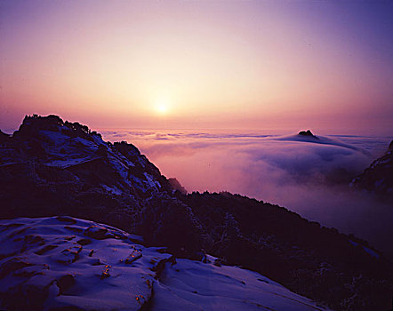 安徽,黄山,云海,日出