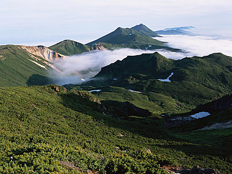 晚间,山地