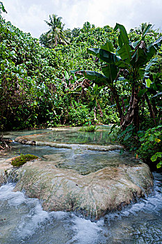 漂亮,瀑布,维拉港,岛屿,瓦努阿图,南太平洋