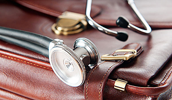 博士,褐色,皮革,箱包,听诊器