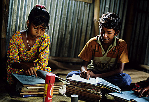 孩子,学校,达卡,孟加拉,教育,挤出,成长,进入,小学,只有,6岁,百分比