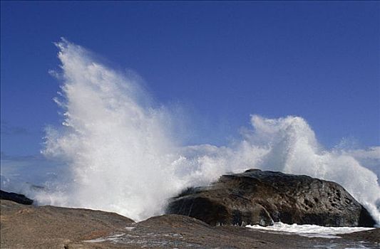 波浪,碰撞,海岸,大西洋,南非