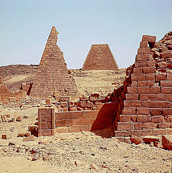 金字塔,国王,皇后区,北方,墓地,麦罗埃
