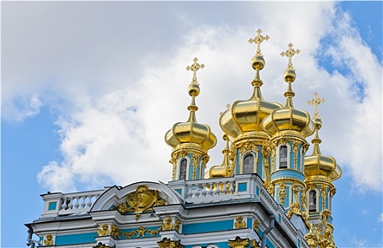 金色,圆顶,凯瑟琳宫,俄罗斯