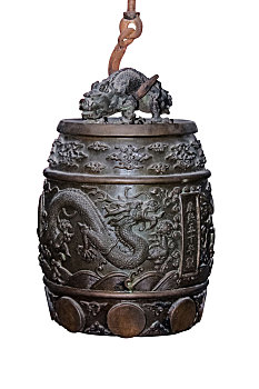 清朝康熙铜鎏龙纹浮雕金编钟