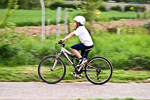 男孩,头盔,赖丁山,自行车