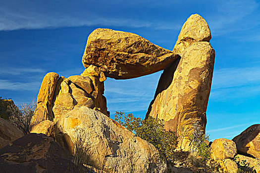 平衡石,葡萄藤,山,大湾国家公园,德克萨斯,美国