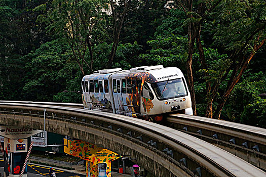 单轨铁路,地铁,旅行,中心,吉隆坡