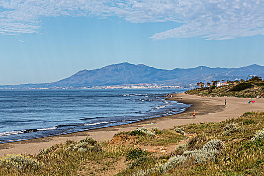 海滩,马贝拉,安达卢西亚,西班牙