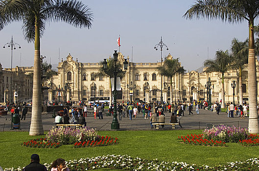 秘鲁,利马,马约尔广场,总统府