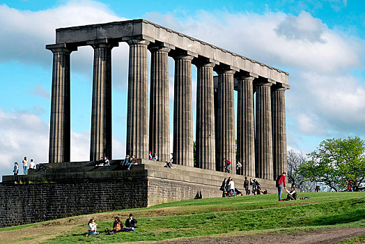 国家纪念建筑,山,爱丁堡,苏格兰,英国,欧洲