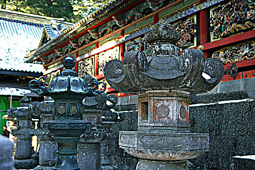 石头,灯笼,庙宇,日本