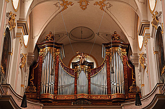 琴乐器,教堂,慕尼黑,巴伐利亚,德国,欧洲