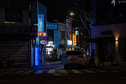 韩国首尔城市夜景风光