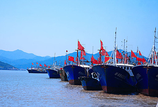 码头,船,轮船,停泊,象山,石浦,渔港,石浦渔港,蓝天